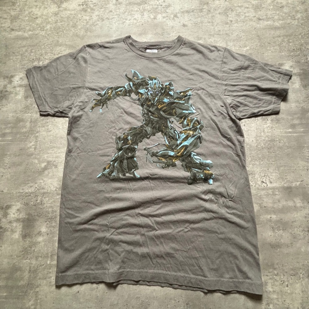 2007 Transformers T Shirt Large Gray Megatron Decepticon Graphic Tee